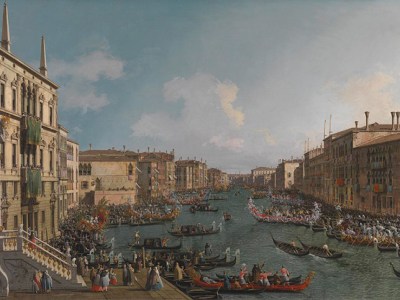 A Regatta on the Grand Canal, (c. 1740), Canaletto. National Gallery, London
