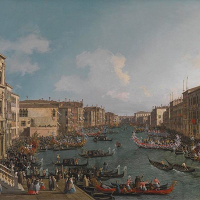 A Regatta on the Grand Canal, (c. 1740), Canaletto. National Gallery, London