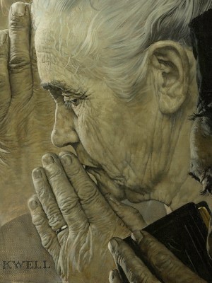 Freedom of Worship (detail; 1943), Norman Rockwell.