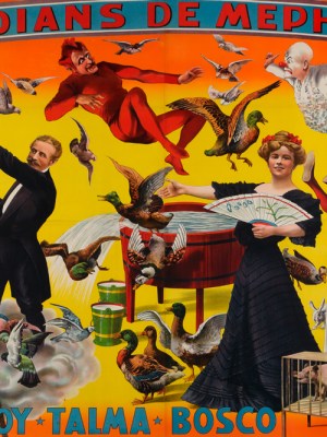 Comedians de Mephisto Co. Allied with Le Roy-Talma-Bosco (detail; 1905), Adolph Friedländer.
