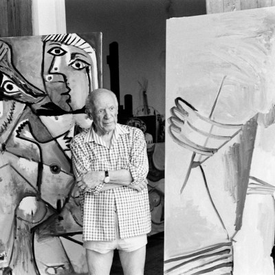 Pablo Picasso at his home and studio in Mougins, south of France, on October 13, 1971. Photo: Ralph Gatti/AFP via Getty Images