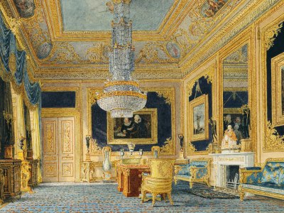 Carlton House: the Blue Drawing Room (detail; c. 1816), Charles Wild
