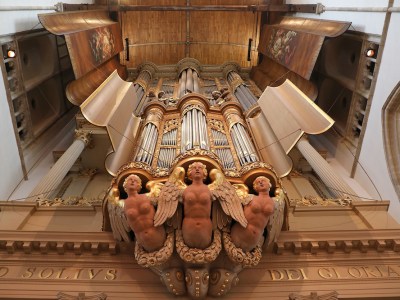 The great organ at the Grote Kerk, Alkmaar, dating to 1645 and housed in a case designed by Jacob van Campen.