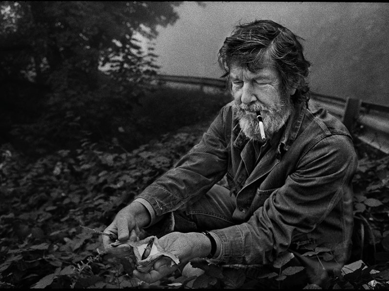John Cage foraging in Grenoble, France, in 1971.