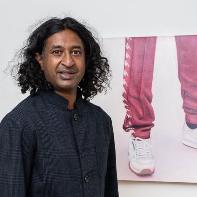 Niru Ratnam in his new gallery.