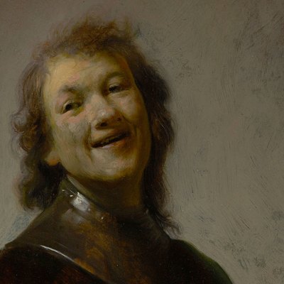 Rembrandt Laughing (detail; c. 1628), Rembrandt van Rijn. J. Paul Getty Museum, Los Angeles