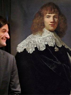 Jan Six XI in front of Rembrandt’s ‘Portrait of a Young Gentleman’ (1635) in ‘My Rembrandt’. Courtesy Dogwoof.