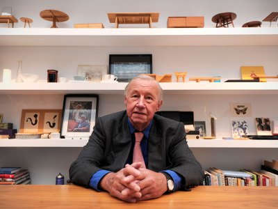 Terence Conran at the opening of his exhibition ‘Terence Conran: The Way We Live Now’ at the former Design Museum, London, 2011.