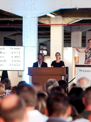 A contemporary art auction at Strauss & Co in 2019