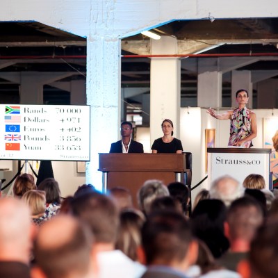 A contemporary art auction at Strauss & Co in 2019