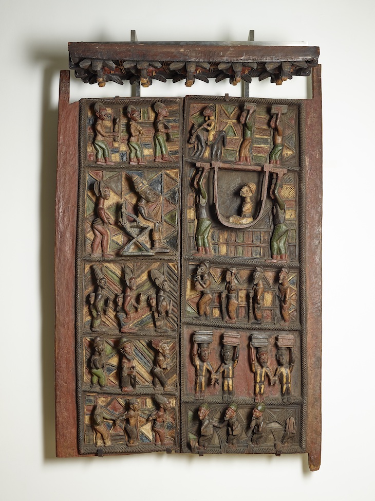 Door and lintel (c. 1910–14), Olowe of Ise.