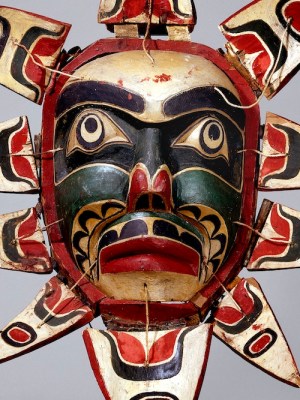 Mask (detail; c. 1910), Kwakwaka’wakw people.