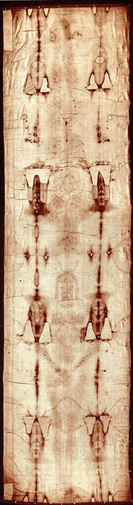 The Turin Shroud (mid 14th century). Cathedral of Saint John the Baptist, Turin