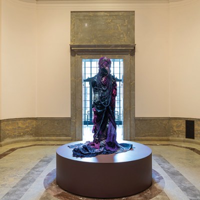 Grace Stands Beside by Shinique Smith, installed at the Baltimore Museum of Art (until 3 January 2021).