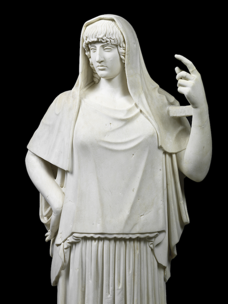 Statue of a goddess, called the Hestia Giustiniani (c. 470 BC), Rome. 