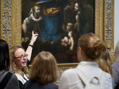 A museum visit conducted by the education charity Art History Link-Up.