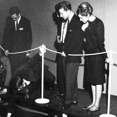 Black Water (1964), Armando. Installation view at the Kunstmuseum den Haag, 1964.
