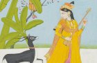 The nayika and the black buck the workshop of the Guler artist Chhajju at Chamba. Francesca Galloway (price on application)