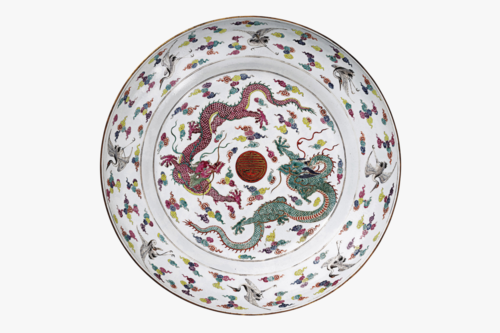 ‘Dragon’ dish, Yongzheng period (1723–35), China.