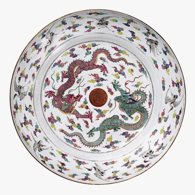 ‘Dragon’ dish, Yongzheng period (1723–35), China.