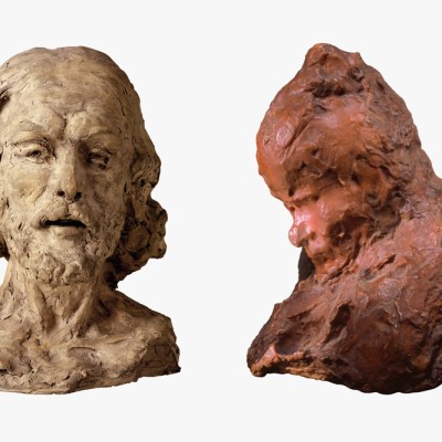 Left: Head of Saint John the Baptist (1877/78), Auguste Rodin. Staatliche Kunsthalle Karlsruhe. Right: La Portinaia (1883/84), Medardo Rosso. Collection PCC, Lugano