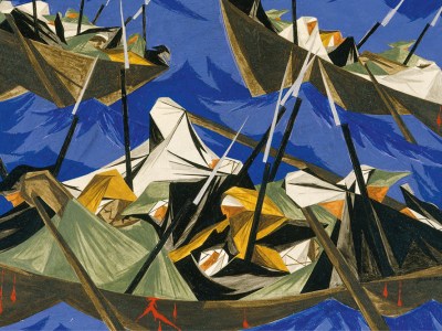 Panel 10 (detail) (1954) from ‘Struggle: From the History of the American People (1954–56), Jacob Lawrence. Metropolitan Museum of Art. © The Jacob and Gwendolyn Knight Lawrence Foundation, Seattle/Artists Rights Society (ARS), New York
