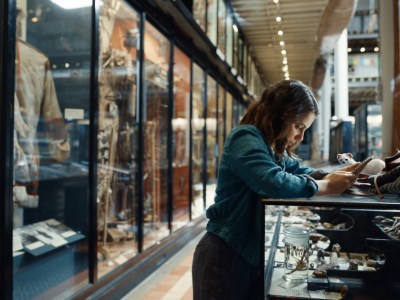Lyra Belacqua in the Pitt Rivers Museum, Oxford.
