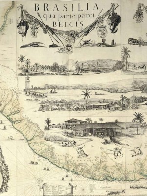 Map of Brazil from the Klencke Atlas (c. 1660), Johannes Klencke.