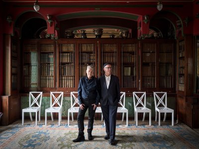 Langlands & Bell in the Library-Dining Room with Grand Tour (2020). Photo: Gareth Gardner