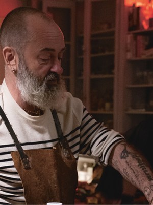 Douglas Gordon preparing Cullen skink