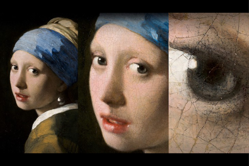 Vermeer’s Girl with a Pearl Earring, photographed in gigapixel resolution.