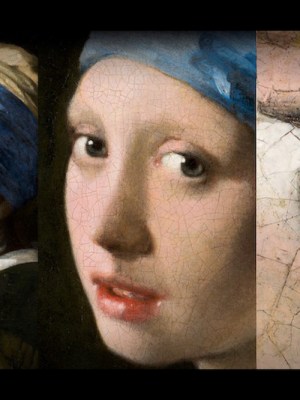 Vermeer’s Girl with a Pearl Earring, photographed in gigapixel resolution.