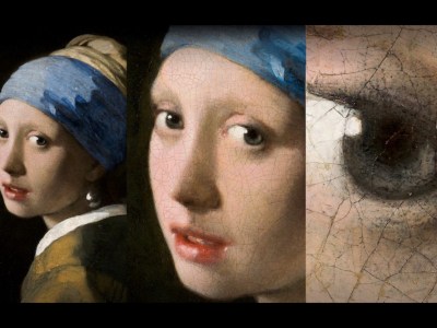 Vermeer’s Girl with a Pearl Earring, photographed in gigapixel resolution.