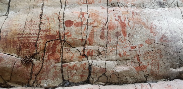 Rock paintings at Serranía La Lindosa.