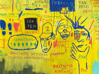 Hollywood Africans (detail; 1983), Jean-Michel Basquiat.