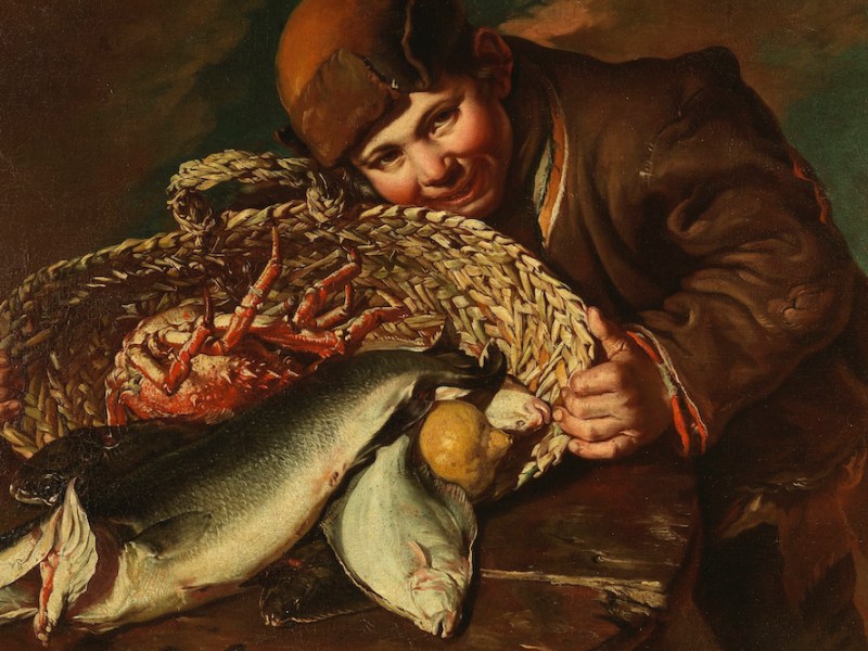 Boy with a Basket of Fish and Lobsters (18th century), Giacomo Ceruti.