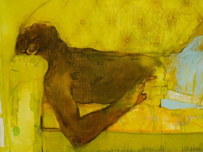 Blessed Are Those Who Mourn (Breonna! Breonna!) (detail; 2020), Jennifer Packer. Private collection.