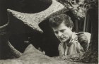 Margel Hinder working on her sculpture for the Western Assurance Company (detail; c. 1973), David Moore.