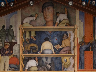 The Making of a Fresco Showing the Building of a City (1931), at the San Francisco Art Institute.