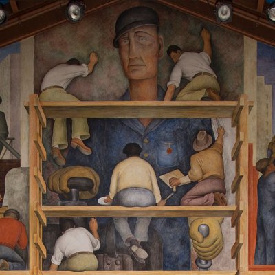 The Making of a Fresco Showing the Building of a City (1931), at the San Francisco Art Institute.