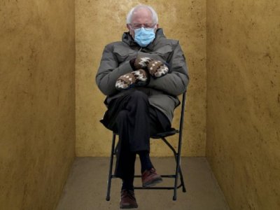 Bernie Sanders in Wolfgang Laib’s ‘Where have you gone – where are you going?’ (via Phillips Collection)