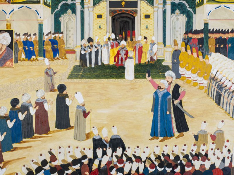 Sultan’s Accession to the Throne Ceremony with Drone (detail; 2018), Halil Altindere.