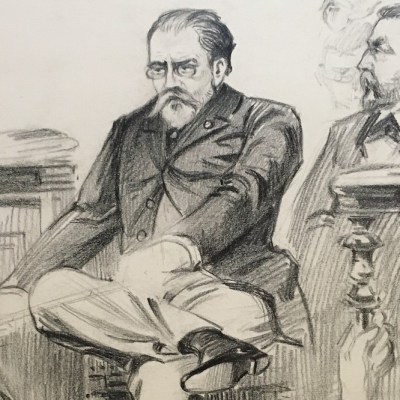 Zola on trial (1898), Maurice Feuillet.