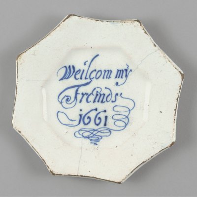 Delftware plate (1661). The Bryan Collection, Lake Bluff, Illinois.