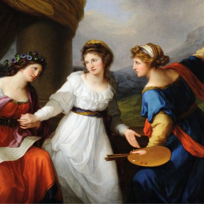 Self-portrait of the Artist Hesitating Between the Arts of Music and Painting (1794), Angelica Kauffman. Nostell Priory, West Yorkshire.