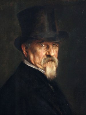 Portrait of Senator Giovanni Morelli, 1886, Franz von Lenbach. Accademia Carrara, Bergamo