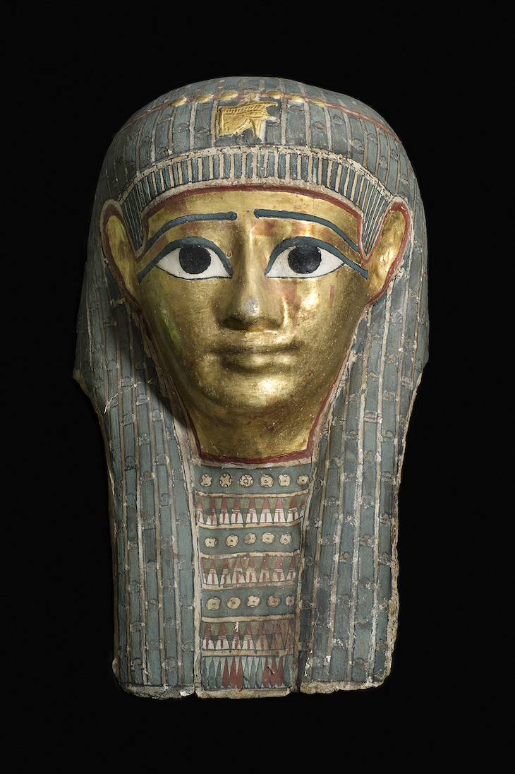 Mummy mask of a man (c. 100 BC), Lahun, Egypt. 