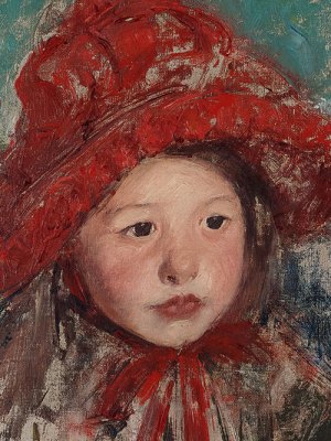 Little Girl in a Large Red Hat (c. 1881), Mary Cassatt. Princeton University Art Museum