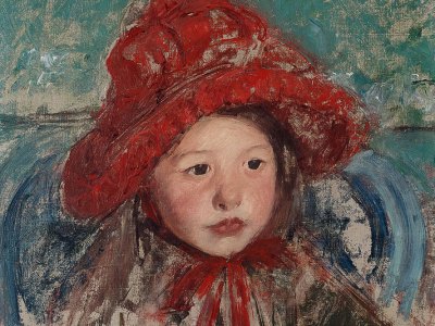 Little Girl in a Large Red Hat (c. 1881), Mary Cassatt. Princeton University Art Museum