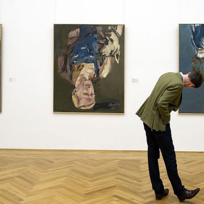 Upside down, you’re turning me… paintings by Georg Baselitz at the Albertinum in Dresden.